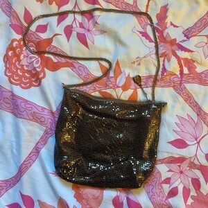 Elegant Bronze Chainmail Shoulder Bag